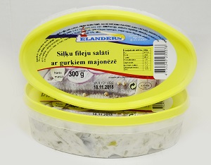 Siļķu fileja majonēzē ar gurķiem