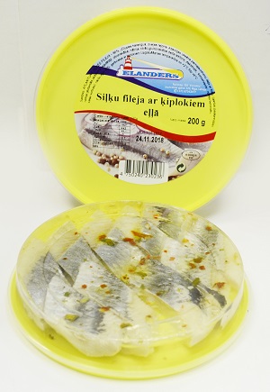 Siļķu fileja eļļā ar ķiplokiem