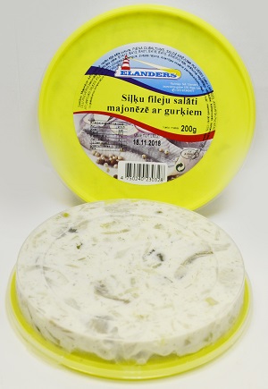 Siļķu fileja majonēzē ar gurķiem