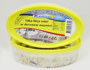 Siļķu fileja majonēzē ar dārzēniem
